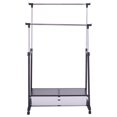 thumbnail image 2 of Adjustable Double Clothes Hanger Rolling Garment Rack W/ Drawers Heavy Duty, 2 of 7