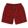 thumbnail image 4 of Bixox Men's Red Black Houndstooth printing Casual Classic Fit Short Summer Beach Shorts, 4 of 6