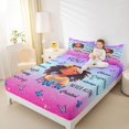 thumbnail image 3 of Castle Fairy Inspirational Girl Queen Sheets 4 Pieces,Butterfly Quote Art Queen Sheet Sets,Purple,1 Fitted Sheet, 1 Flat Sheet and 2 Pillowcases, 3 of 6