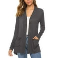 thumbnail image 3 of Aofany Women Lightweight Cardigans Open Front Casual Solid Color Long Sleeve Knit Sweater Cover Up with Pockets, 3 of 8