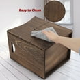 thumbnail image 4 of 5.3 Gallon Rustic Wood Trash Can Wastebasket with Handles, Brown, 4 of 8