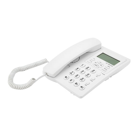 Corded Phone With Speakerphone, Clear Sound Corded Phone With Answering Machine ABS Real Time Date Hands Free Call For Offices For Homes