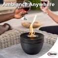 thumbnail image 3 of Sterno Tabletop Fire Pit Small Smokeless Mini Fireplace for Indoor Outdoor Patio & Balcony Decor, Tabletop Fireplace 6.5" x 5" - Onyx, 3 of 9