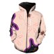 thumbnail image 1 of Sudadera con capucha y cremallera para hombre, diseño abstracto de hojas de plantas, unisex, de gran tamaño, estilo hip hop, con capucha, para primavera, 1 of 6