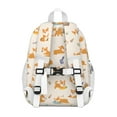 thumbnail image 3 of Cartoon Corgi Backpack for School,Cute School Bag,Schoolbag with Adjustable Shoulder Straps & Padded Back,15"x11.42"x5.5", 3 of 6