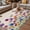 Purple Yellow Beige, variant on Vintage Flowers Outdoor Rug for Patio/Deck/Porch, Non-Slip Large Area Rug 6 x 9 Ft, Watercolor Butterfly Dragonfly Daisy Beige Indoor Outdoor Rugs Washable Area Rugs, Camping Rug Carpet Runner