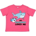 thumbnail image 3 of Inktastic My Grandad Loves Me with Cute Sharks Boys or Girls Toddler T-Shirt, 3 of 5