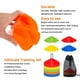 thumbnail image 5 of Paquete de 50 conos de fútbol ágiles con bolsas y soportes portátiles, adecuados para entrenamiento de fútbol, ​​conos para entrenamiento deportivo, conos deportivos, 5 of 5