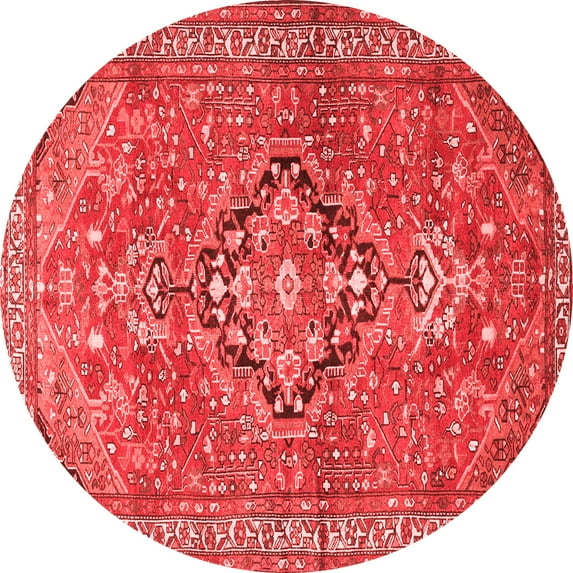 Ahgly Company Indoor Round Persian Red Traditional Area Rugs, 3' Round