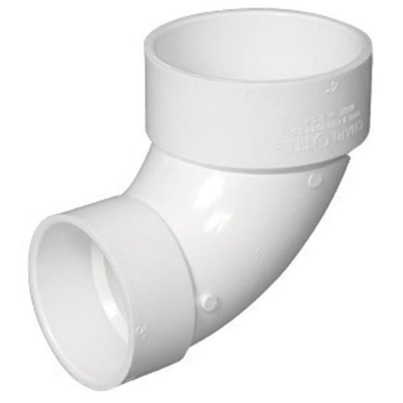 PVC003290600HA 4 x 3 in. PVC-Dwv 90 deg Elbow