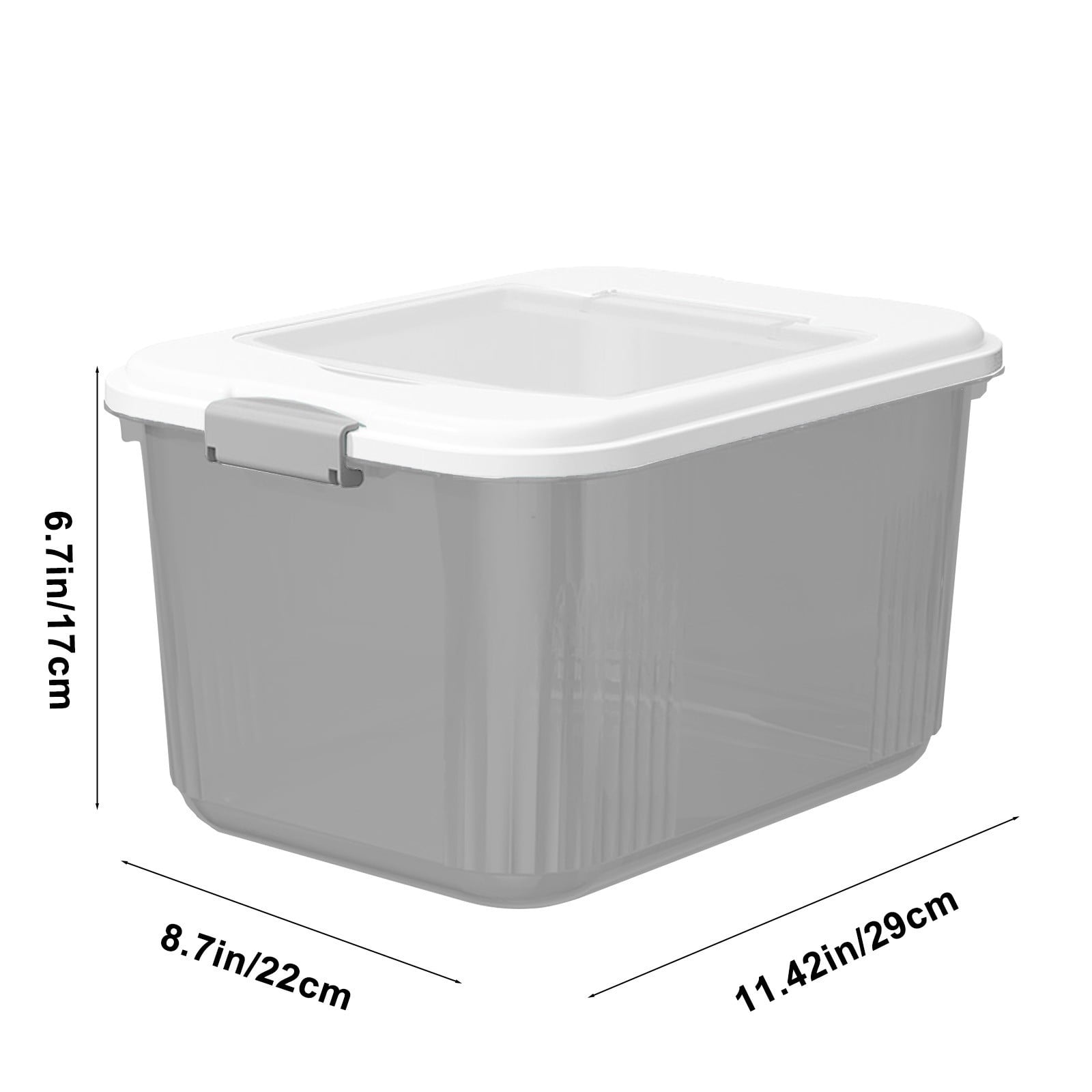 GBJHJIA Large Food Storage Containers with Lids Airtight Canisters for Flour, Sugar, Baking Supplies, Rice with Lids (White2）