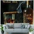 thumbnail image 4 of Orinice Whiskey Cigar Liquor Bottle Tapestry Wall Hanging Unique Style Home Decor Art for Living Room Bedroom Apartment Farmhouse Dorm 40x30inch, 4 of 6