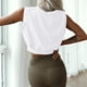 thumbnail image 5 of Top deportivo sin mangas de color liso para mujer - Camiseta corta para yoga y running, poliéster, transpirable - Ropa informal para hacer ejercicio, 5 of 8