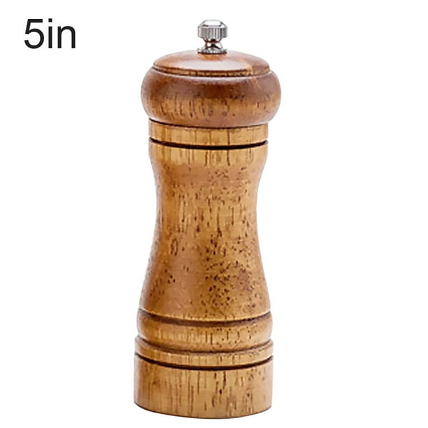 Cusimax Pepper Grinder Oak Wooden Ceramic Peppercorns Sea Salt Mill with Adjustable Coarseness