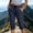 Navy, variant on iHPH7 Women's Hiking Capris with Zipper Pockets Lightweight Quick Dry Cargo Cropped Pants Elastic Waist Drawstring Summer Outdoor Travel Athletic Trousers Black L