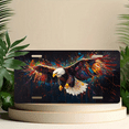 thumbnail image 6 of 1 Pcs 2D Flat License Plate Covers & Frames, Flying Eagle with Colorful For Decorative Front, Waterproof For Decoration Aluminum License Plate Covers & Frames Cover For Men Women, 12" X 6", 6 of 7