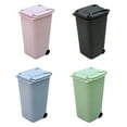 thumbnail image 2 of 4 Pack Small Trash Can Mini Curbside Bin with Lid Desk Organizer Pen Holder, 2 of 11