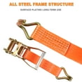 thumbnail image 6 of 4 Pack Ratchet Straps 4000 lbs 1.5" x 19' Heavy Duty Set for Truck Luggage Rack, 6 of 8