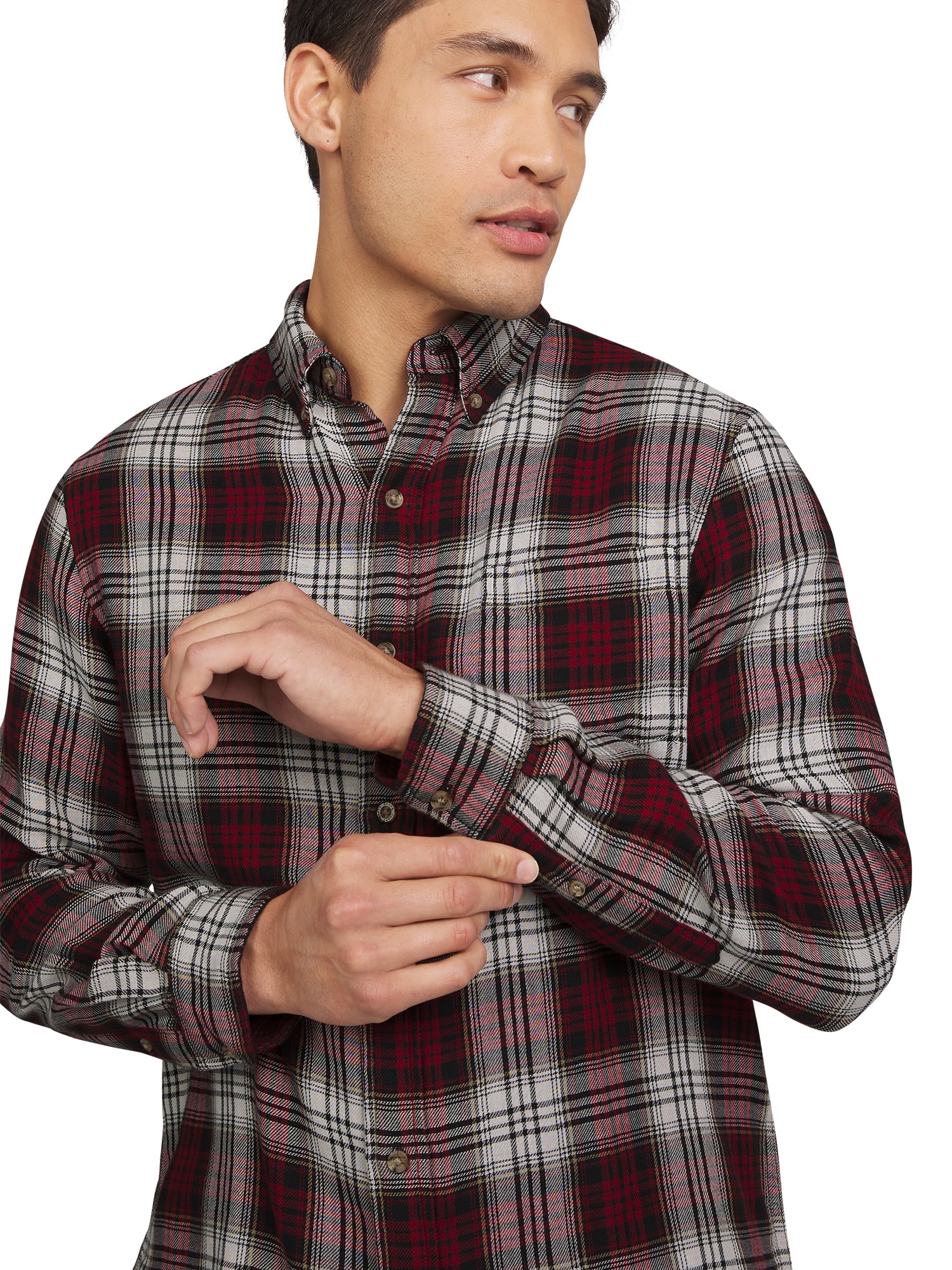 Chaps men's Double Faced Long Sleeve Button Down Shirt - Walmart.com