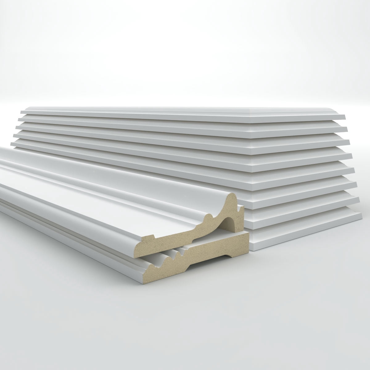 Ekena millwork 94 1/2"L (Adjustable 40"H to 44"H) Ashford Square Panel Traditional Wainscot Paneling Kit
