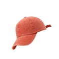 thumbnail image 3 of Cotton Baseball Cap Solid Color Dome Replacement Breathable Protection Fashionable Sporting Easy Matching Outdoor Adjustable Sunproof Hat Headgear Orange, 3 of 9