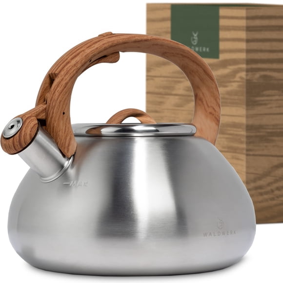 Pava de té WALDWERK de acero inoxidable de 2,3 L con silbato