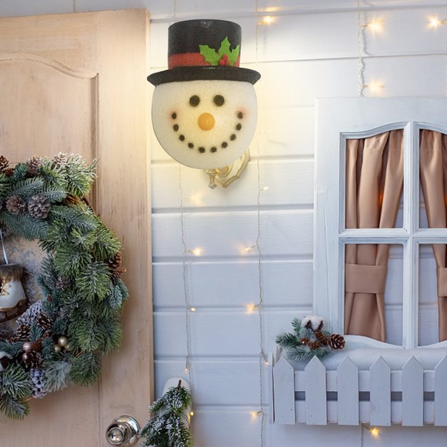 Pantalla de Navidad Puerta Colgante Muñeco de nieve Lámpara Colgante Pantalla de calle Wmkox8yii FSASFJB372