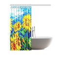 thumbnail image 2 of WOPOP Original oil painting Yellow Sunflowers Polyester Fabric Shower Curtain Bathroom Sets Home Decor 60x72 Inches, 2 of 3