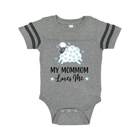 

Inktastic My MomMom Loves Me Baby Boy Lamb Outfit Gift Baby Boy Bodysuit