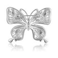 thumbnail image 2 of Bling Jewelry Large Vintage Style Golden Two Tone CZ Butterfly CZ Brooch  Pin, 2 of 4