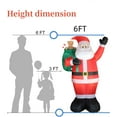 thumbnail image 4 of 6 FT Christmas Inflatable Santa Claus Outdoor Decorations, Blow up Santa Claus With Gift Bag, Stable Xmas Santa Carrying Present Sack, Holiday Decor for Yard Garden Lawn, Built-in LED Light, 4 of 7