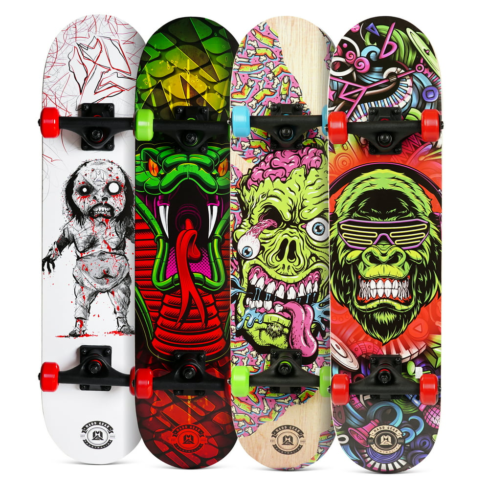 Madd Gear 31" Skateboard - Ages 5 Plus - 7.5" Wide - 220Lbs - ABEC 7