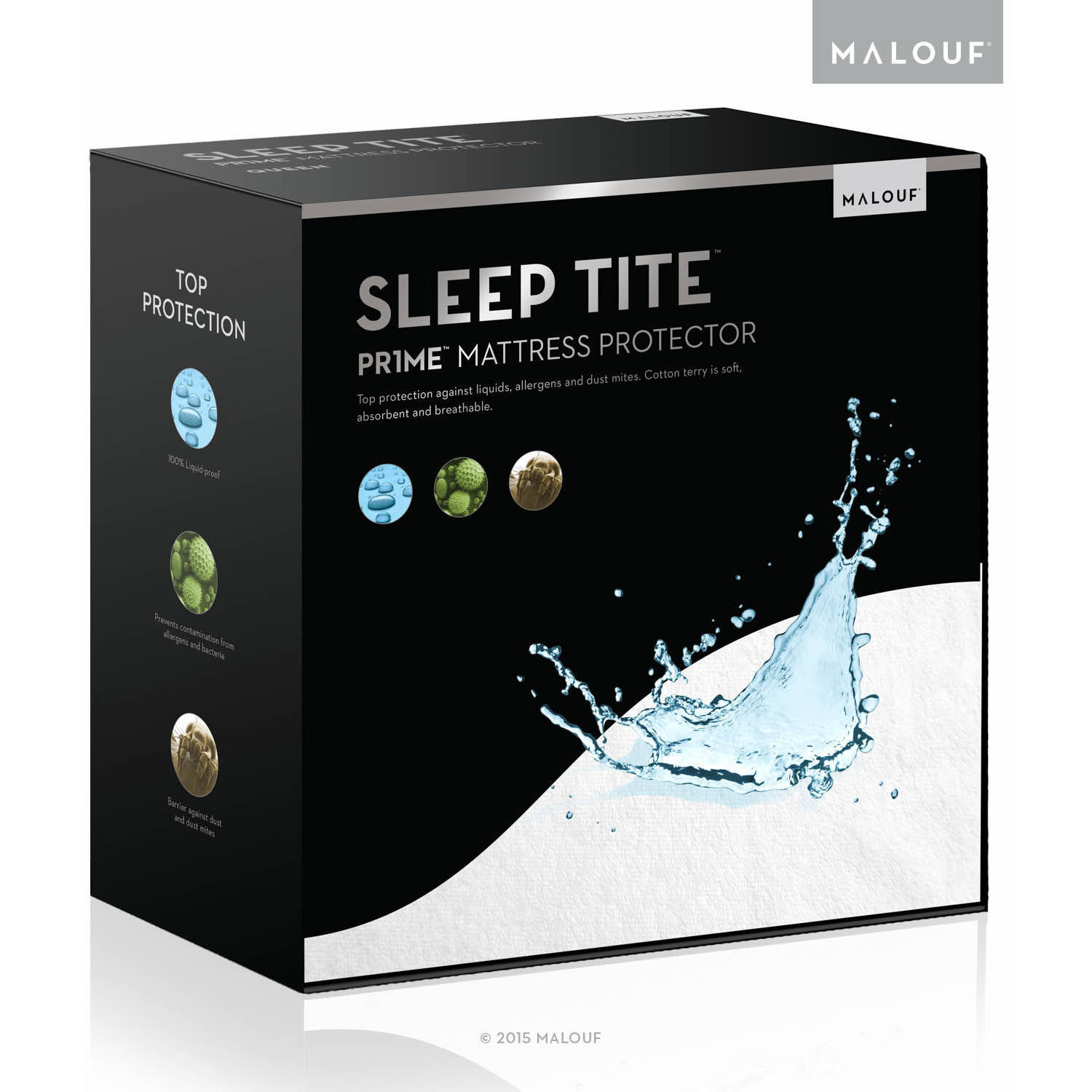 Sleep Tite PR1ME Waterproof Fitted Mattress Protector, Vinyl Free