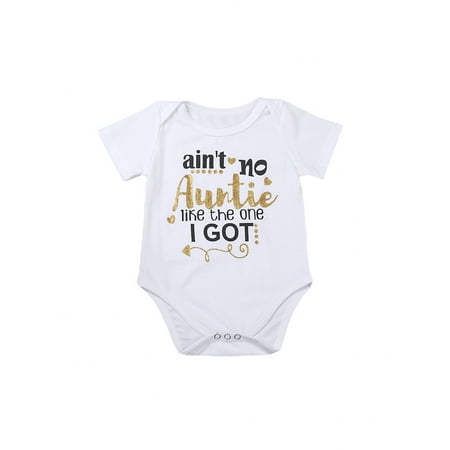 

Gwiyeopda Newborn Baby Boys Girls Romper Unisex Casual Short Sleeve Letter Print Breathable Jumpsuit