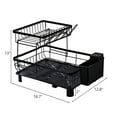 thumbnail image 5 of Fenbeli Dish Drying Rack Stainless Steel, 2-Tier Detachable Dish Rack with Drain Board Tray, Black, 5 of 10