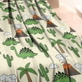 thumbnail image 3 of Beige Cartoon Dinosaurs Volcanoes Cacti Pattern Blanket,Comfortable Soft Lamb Wool Throw Blanket,All Season,Warm Lightweight Blankets for Sofa Bed Couch Living Room Chair,40"x50", 3 of 4