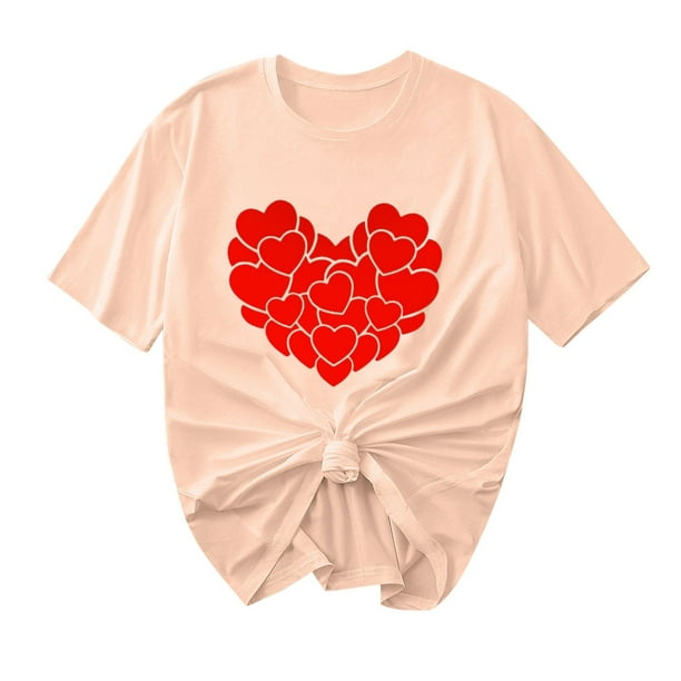 Camisetas de Manga Corta para Mujeres, Camiseta de Cuello Redondo Impresa de Moda, Primavera Y Verano Casual