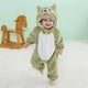 thumbnail image 5 of Pijamas Para Niños Pequeños Otoño Invierno Bebé Infantil Unisex Niño Pijama De Felpa Onesie Traje De Animal Perezoso De Una Pieza Verde Odeerbi  LM103-2953, 5 of 8