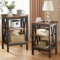 thumbnail image 5 of VECELO 3-Piece Coffee Table Set for Living Room, Lift Top Coffee Table and End Table Furniture Set with Hidden Compartment and Open Storage Shelf, Black, 5 of 9