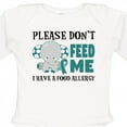 thumbnail image 4 of Inktastic Please Dont Feed Me I Have a Food Allergy with Elephant and Ribbon Boys or Girls Long Sleeve Baby Bodysuit, 4 of 5