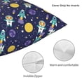thumbnail image 3 of Pofeuu Astronaut Corgi Print Double-sided plush pillowcase Square Throw Pillow Covers Pillows Cover for Living Room Bedroom Sofa Couch Cushion Cover（No pillow core）-26"x26", 3 of 7