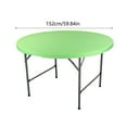 thumbnail image 2 of Round Waterproof Table Cover 60 Inch Elastic Polyester Fitted Tablecloth Washable Durable Table Cloth for Kitchen Restaurant Outdoor Picnic, 2 of 6