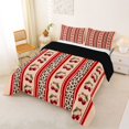 thumbnail image 2 of Manfei Cute Cherry Queen Comforter Set,Brown Leopard Print Comforter Sets Queen,Black Reversible,3pcs,1 Comforter and 2 Pillowcases, 2 of 7
