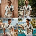 thumbnail image 2 of FOR U DESIGNS Ink Horse Print Linen-Style Matchable Couple Outfits for Wedding Men's Casual Linen-Like Shirt and Women's Sleeveless Dress, 2 of 7