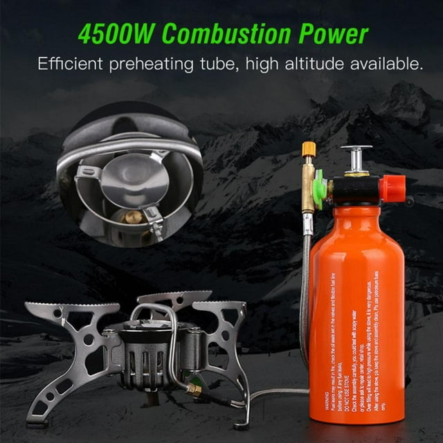 YLSHRF Réchaud à Huile, Fourneau en Acier Inoxydable pour Randonnée, Réchaud à Pétrole, 4500W 530ML Réchaud de Randonnée, pour Jardin Extérieur