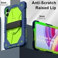 thumbnail image 4 of FIEWESEY for Xiaomi Redmi Pad Pro 12.1"/Xiaomi Poco Pad 12.1" Case with with Kickstand/Hand Strap/Rotating/Shoulder Strap (Navy Green/Blue), 4 of 8