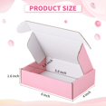 thumbnail image 2 of 50 Packs Shipping Boxes Cardboard Corrugated Mailer Packaging for Small Business Cute Box Carton Mailers Product(Pink,6 x 4 1.6 Inches), 2 of 3