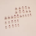 thumbnail image 5 of Fofosbeauty Press on Nails Tips, 24pcs Artificail Nails Tips Design, Almond French Red Pearl Cherry, 5 of 7