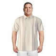 thumbnail image 6 of Havanera Men's and Big Men's Yarn Dyed Panels Short Sleeve Linen Cotton Button-Down Shirt, Sizes S-5XL, 6 of 8
