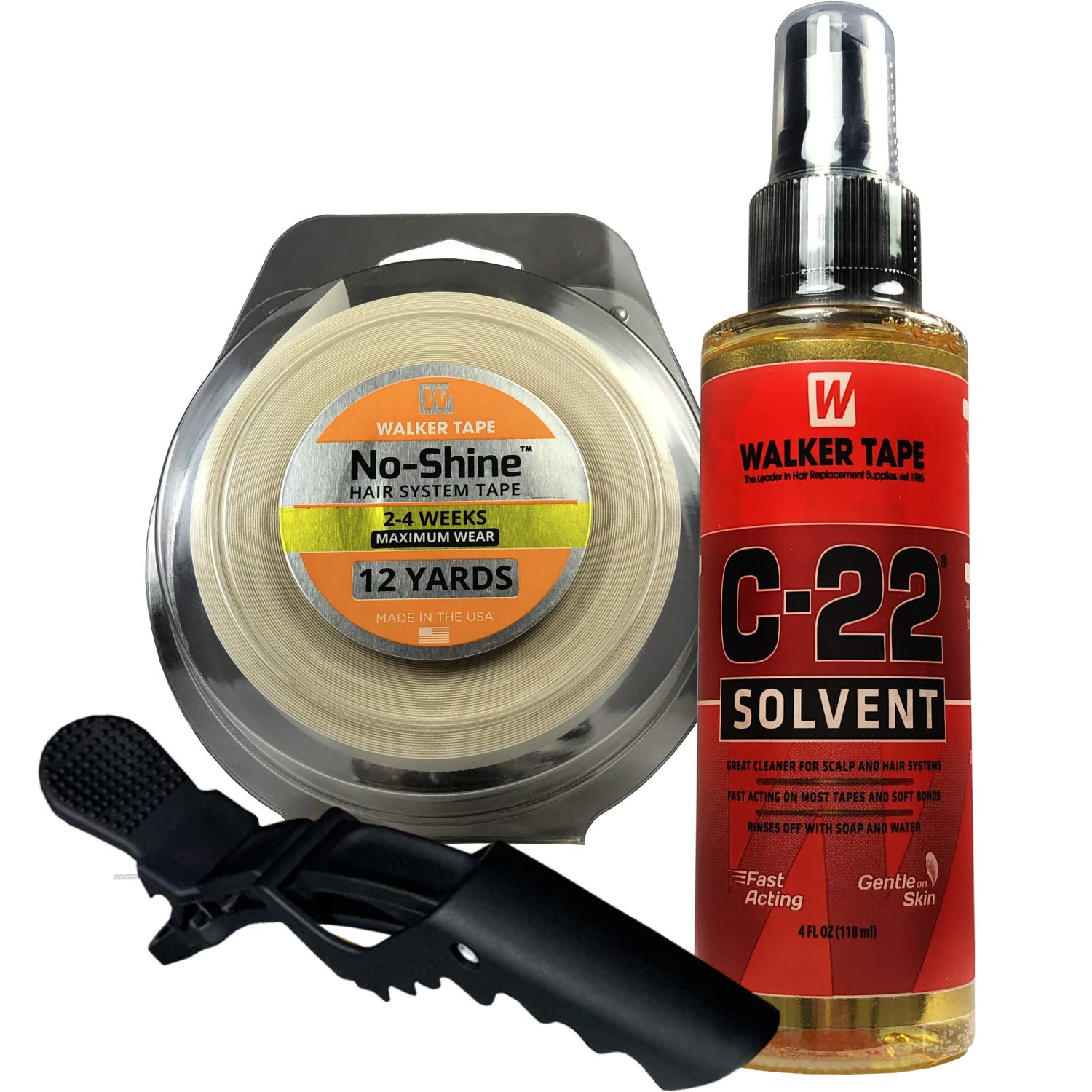 C22 Citrus Solvent Wig Adhesive Remover 4oz with 1/2 x 12 YDS NoShine